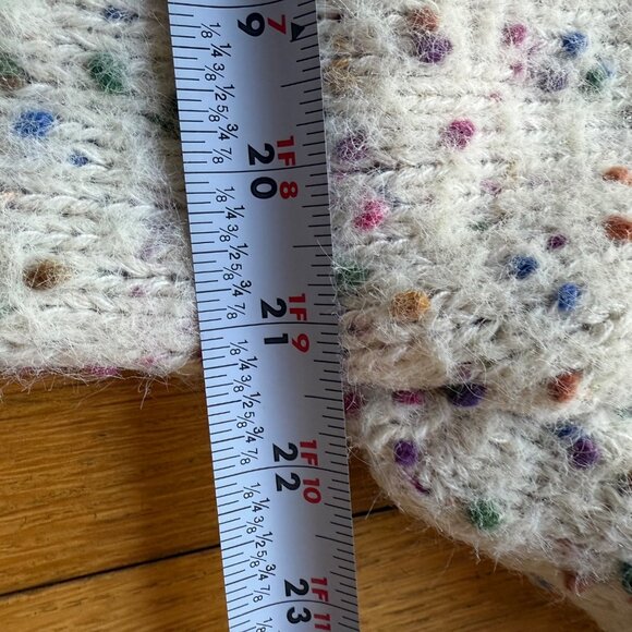 Solitaire Size M Multicolor Chunky Knit Long Sleeve Crewneck Confetti Sweater - Picture 12 of 16